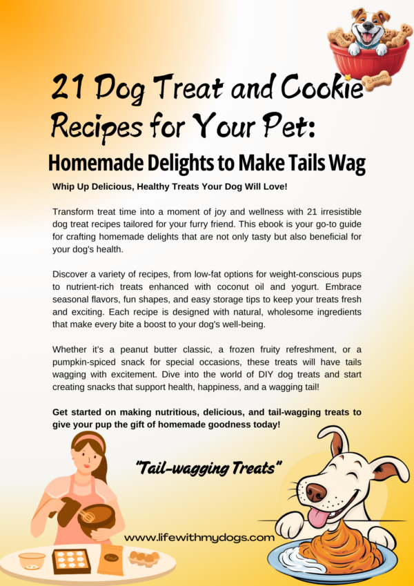 Back Cover/ blurb of the '21 Easy & Healthy Homemade Dog Treats Recipes ebook