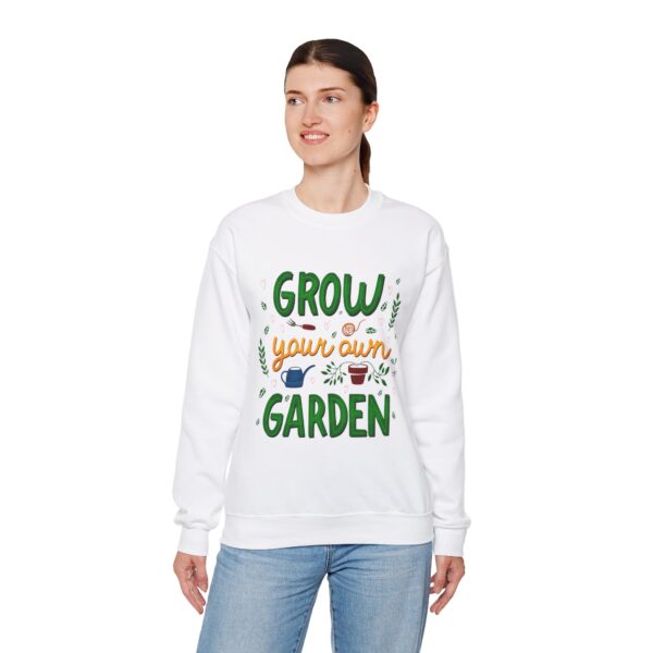 Copy of Unisex Heavy Blend™ Gardening Crewneck Sweatshirt - "Grow Your Own Garden" design - Image 6