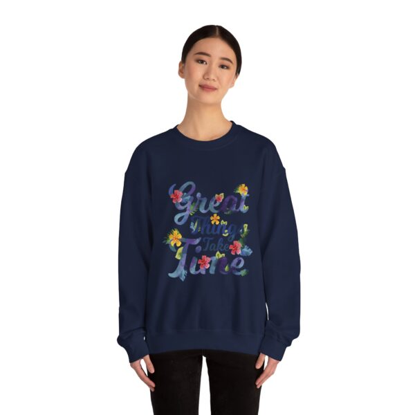Unisex Heavy Blend™ Crewneck Sweatshirt – “Great Things Take Time” Design - Image 24