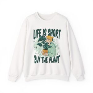 Unisex Heavy Blend™ Crewneck Sweatshirt – “Life is Short, Buy The Plants” Design