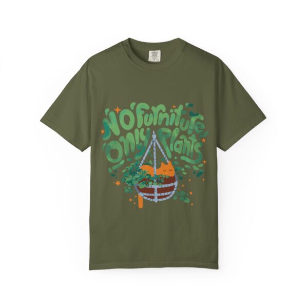 Unisex Garment-Dyed T-shirt – “No Furniture, Only Plants” design - Image 5