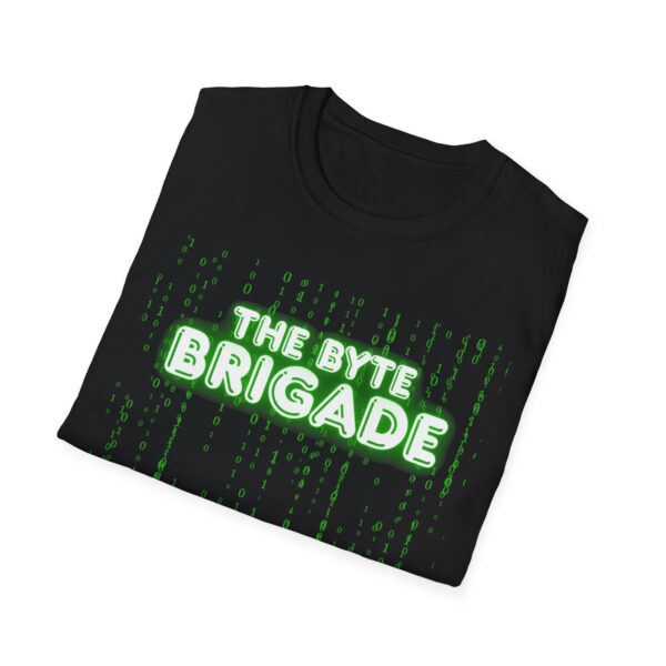 Unisex Softstyle T-Shirt with Futuristic Design - The Byte Brigade, Tech Enthusiast Gift, Gaming Merchandise, Cyberpunk Apparel, [...] - Image 8