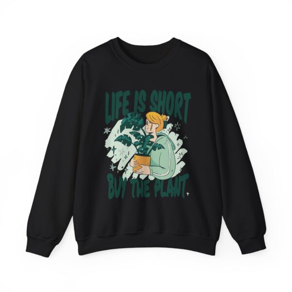Unisex Heavy Blend™ Crewneck Sweatshirt – “Life is Short, Buy The Plants” Design - Image 5