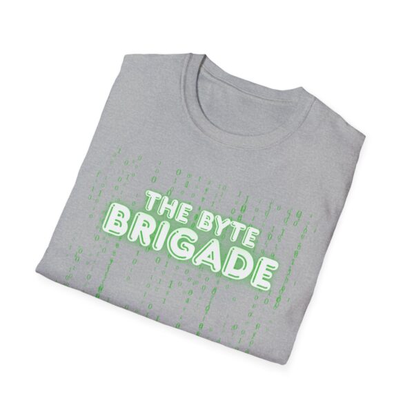 Unisex Softstyle T-Shirt with Futuristic Design - The Byte Brigade, Tech Enthusiast Gift, Gaming Merchandise, Cyberpunk Apparel, [...] - Image 12