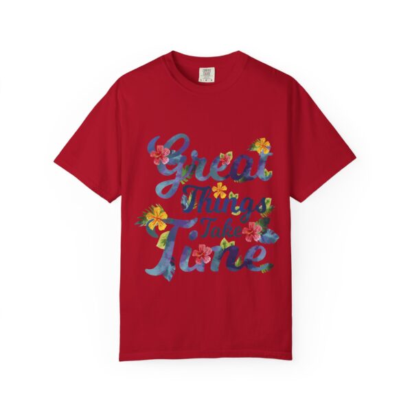 Unisex Garment-Dyed T-shirt – “Great Things Take Time” Design - Image 29