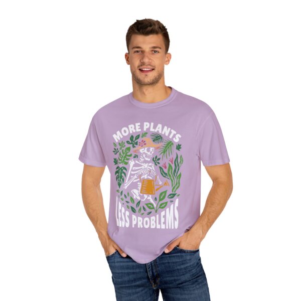 Unisex Garment-Dyed T-shirt – “More Plants, Less Problems” Design - Image 28