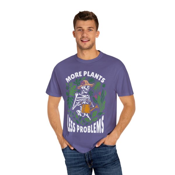 Unisex Garment-Dyed T-shirt – “More Plants, Less Problems” Design - Image 24