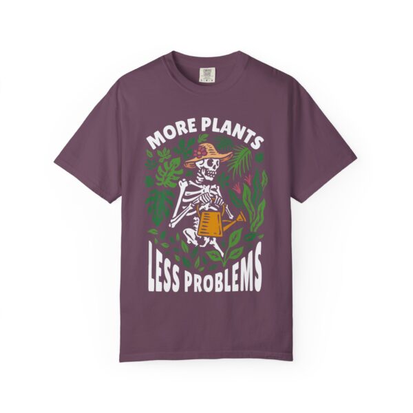 Unisex Garment-Dyed T-shirt – “More Plants, Less Problems” Design - Image 33