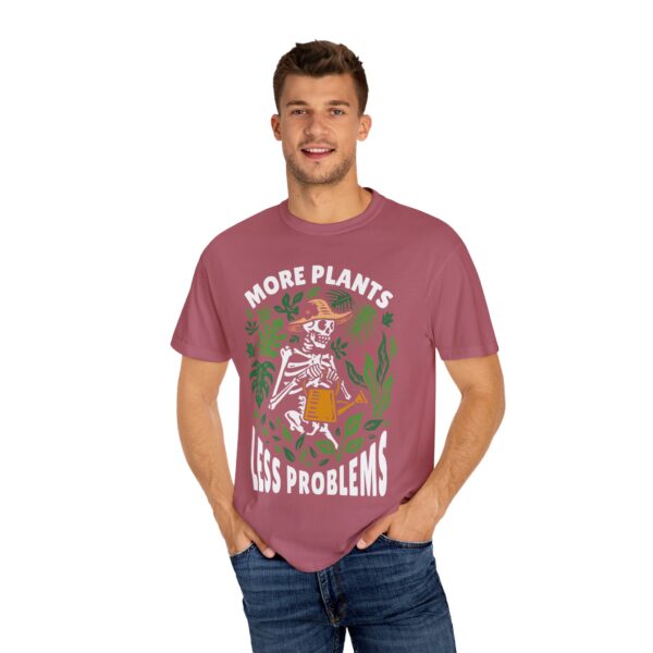 Unisex Garment-Dyed T-shirt – “More Plants, Less Problems” Design - Image 40