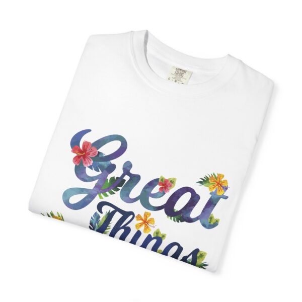 Unisex Garment-Dyed T-shirt – “Great Things Take Time” Design - Image 3