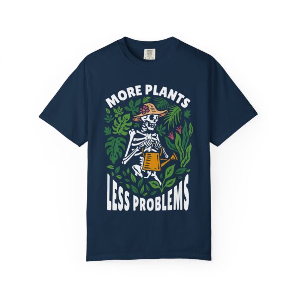 Unisex Garment-Dyed T-shirt – “More Plants, Less Problems” Design - Image 9