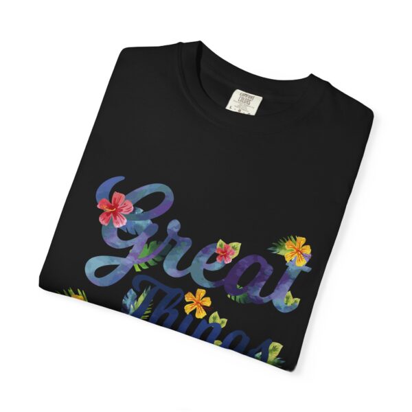 Unisex Garment-Dyed T-shirt – “Great Things Take Time” Design - Image 11