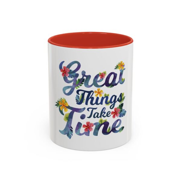 Accent Coffee Mug – “Great Things Take Time” Design - Image 13