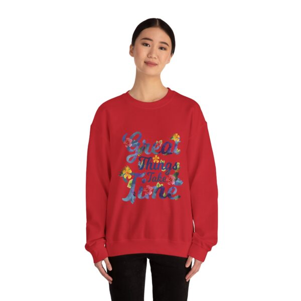Unisex Heavy Blend™ Crewneck Sweatshirt – “Great Things Take Time” Design - Image 36