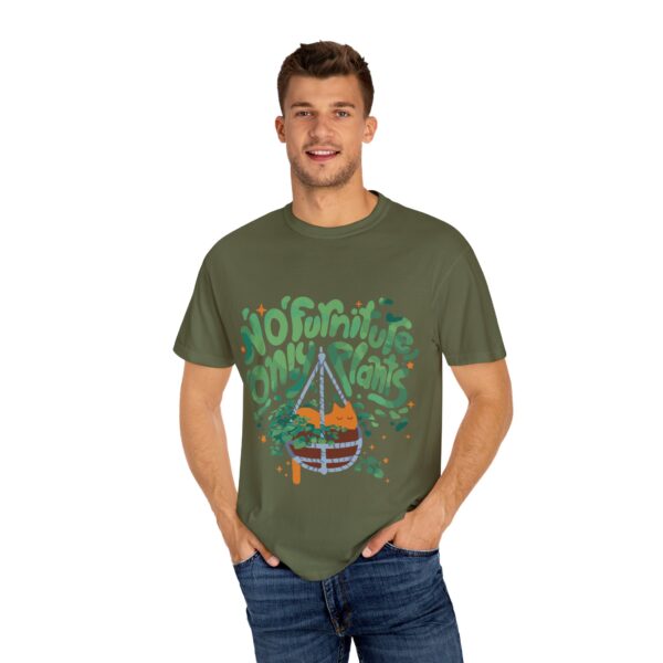 Unisex Garment-Dyed T-shirt – “No Furniture, Only Plants” design - Image 8