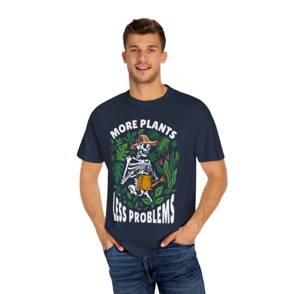 Unisex Garment-Dyed T-shirt – “More Plants, Less Problems” Design - Image 20