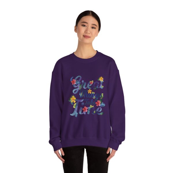 Unisex Heavy Blend™ Crewneck Sweatshirt – “Great Things Take Time” Design - Image 28