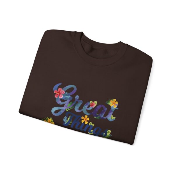 Unisex Heavy Blend™ Crewneck Sweatshirt – “Great Things Take Time” Design - Image 11