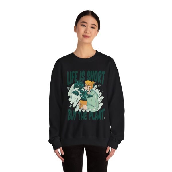 Unisex Heavy Blend™ Crewneck Sweatshirt – “Life is Short, Buy The Plants” Design - Image 8