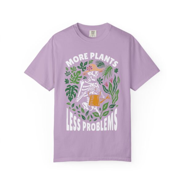 Unisex Garment-Dyed T-shirt – “More Plants, Less Problems” Design - Image 25