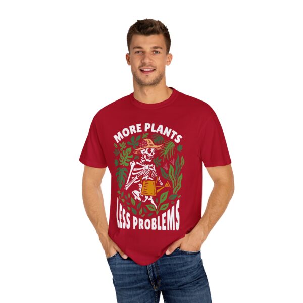 Unisex Garment-Dyed T-shirt – “More Plants, Less Problems” Design - Image 44