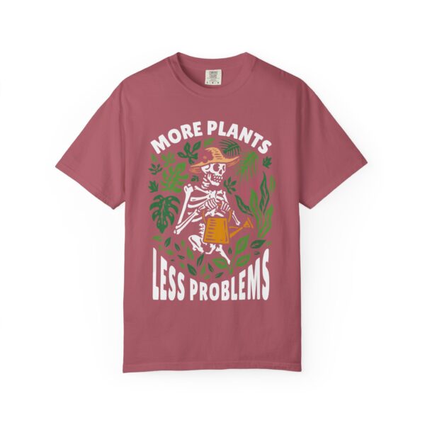 Unisex Garment-Dyed T-shirt – “More Plants, Less Problems” Design - Image 37