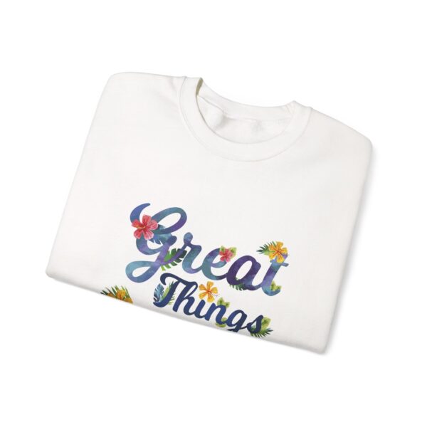 Unisex Heavy Blend™ Crewneck Sweatshirt – “Great Things Take Time” Design - Image 3