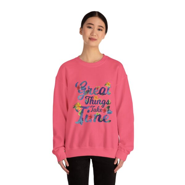 Unisex Heavy Blend™ Crewneck Sweatshirt – “Great Things Take Time” Design - Image 32