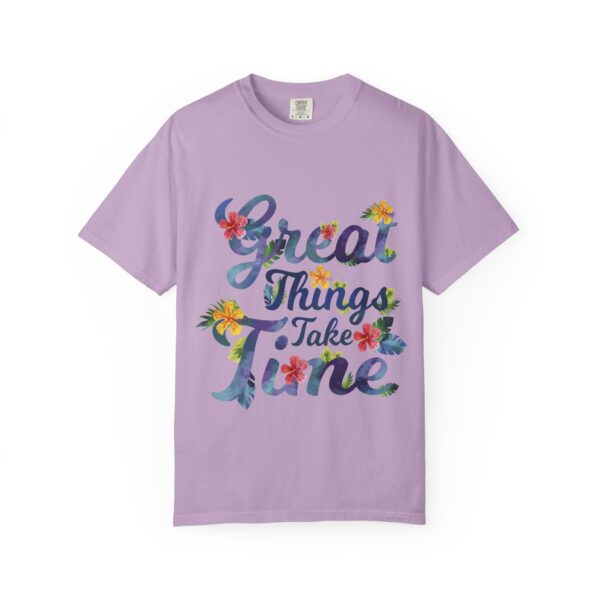 Unisex Garment-Dyed T-shirt – “Great Things Take Time” Design - Image 17