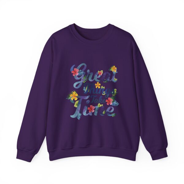 Unisex Heavy Blend™ Crewneck Sweatshirt – “Great Things Take Time” Design - Image 25