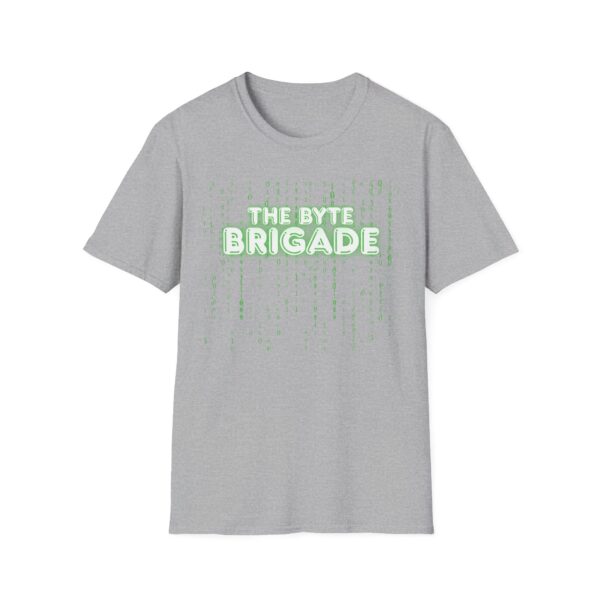 Unisex Softstyle T-Shirt with Futuristic Design - The Byte Brigade, Tech Enthusiast Gift, Gaming Merchandise, Cyberpunk Apparel, [...] - Image 9