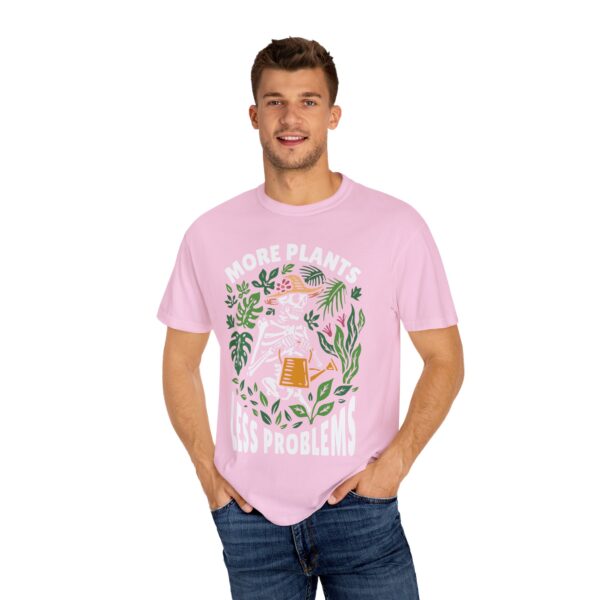 Unisex Garment-Dyed T-shirt – “More Plants, Less Problems” Design - Image 32