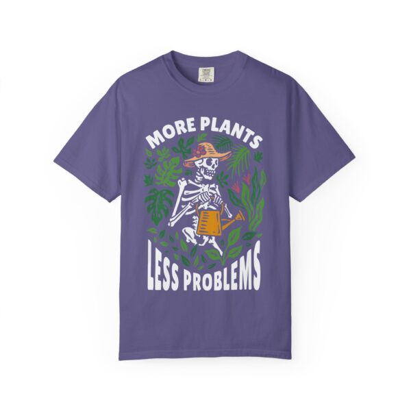 Unisex Garment-Dyed T-shirt – “More Plants, Less Problems” Design - Image 21