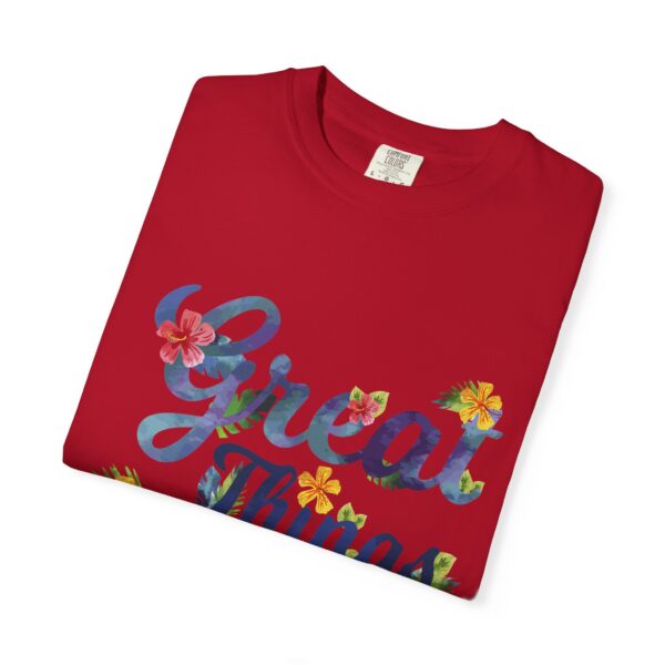 Unisex Garment-Dyed T-shirt – “Great Things Take Time” Design - Image 31