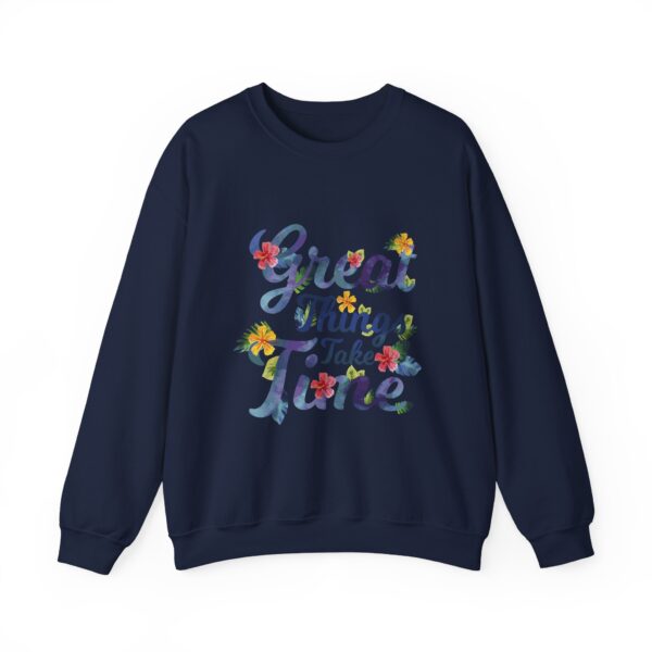 Unisex Heavy Blend™ Crewneck Sweatshirt – “Great Things Take Time” Design - Image 21