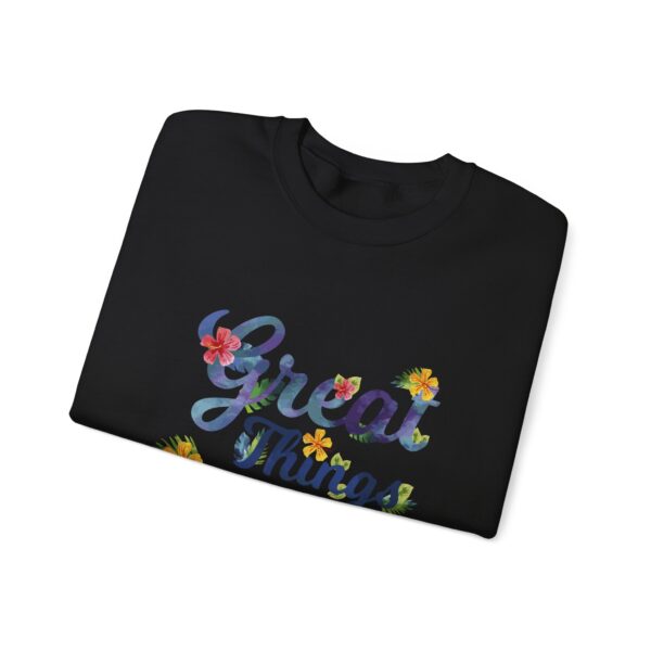 Unisex Heavy Blend™ Crewneck Sweatshirt – “Great Things Take Time” Design - Image 7