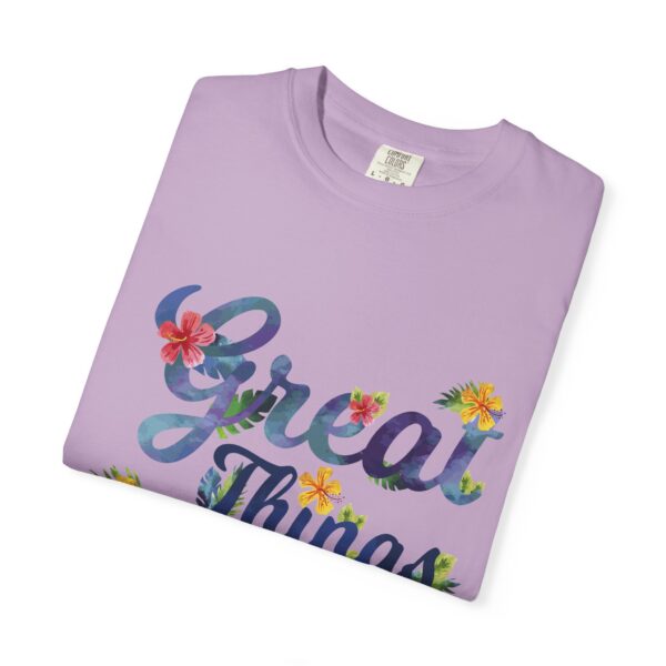 Unisex Garment-Dyed T-shirt – “Great Things Take Time” Design - Image 19