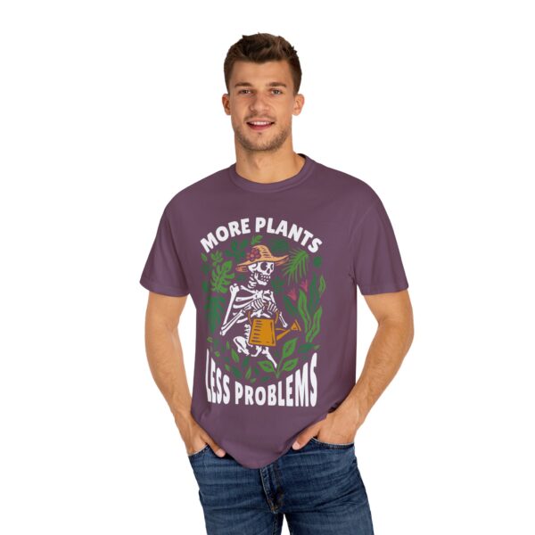 Unisex Garment-Dyed T-shirt – “More Plants, Less Problems” Design - Image 36