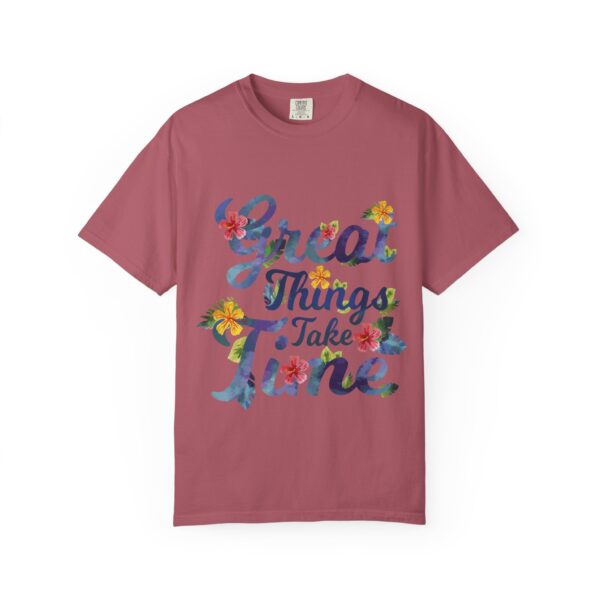 Unisex Garment-Dyed T-shirt – “Great Things Take Time” Design - Image 25