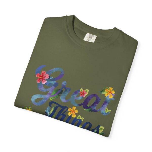 Unisex Garment-Dyed T-shirt – “Great Things Take Time” Design - Image 7