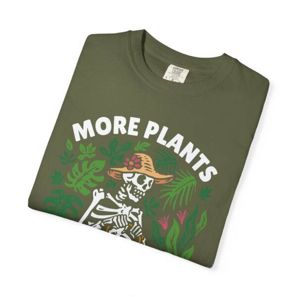 Unisex Garment-Dyed T-shirt – “More Plants, Less Problems” Design - Image 3